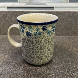 14oz polish pottery mug new with tags